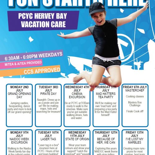 Holiday fun at PCYC Hervey Bay