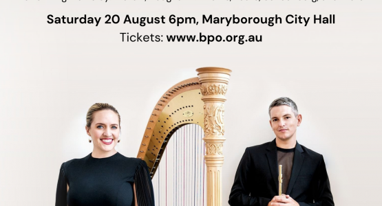Brisbane Philharmonic Orchestra presents Emily Granger (harp) and Jonathan Henderson (flute): Maryborough