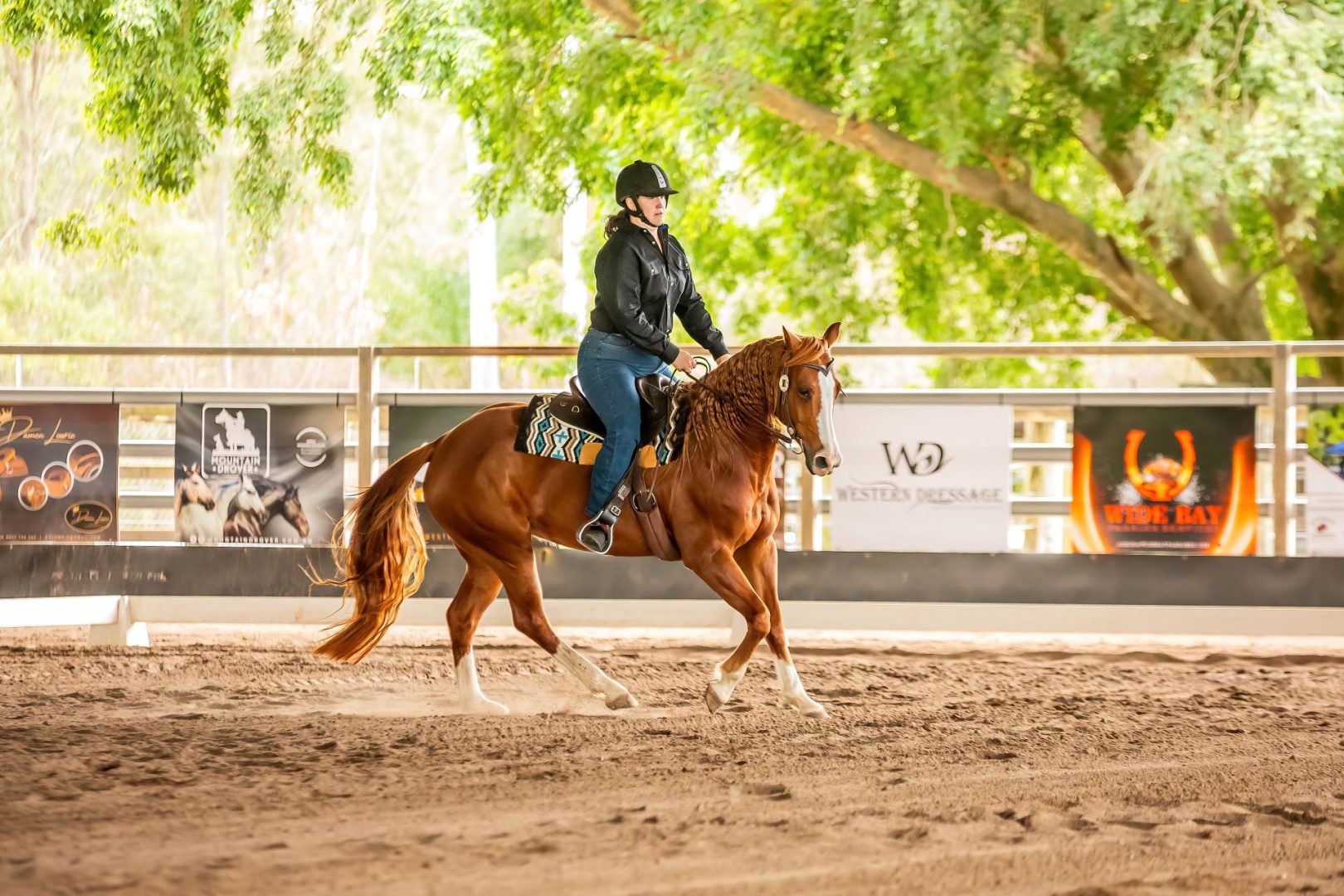 Dancing in the sand at Western Dressage Week