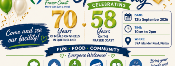 Meals on Wheels Fraser Community Celebrates 58 Years and Meals on Wheels Queensland Marks 70 Years